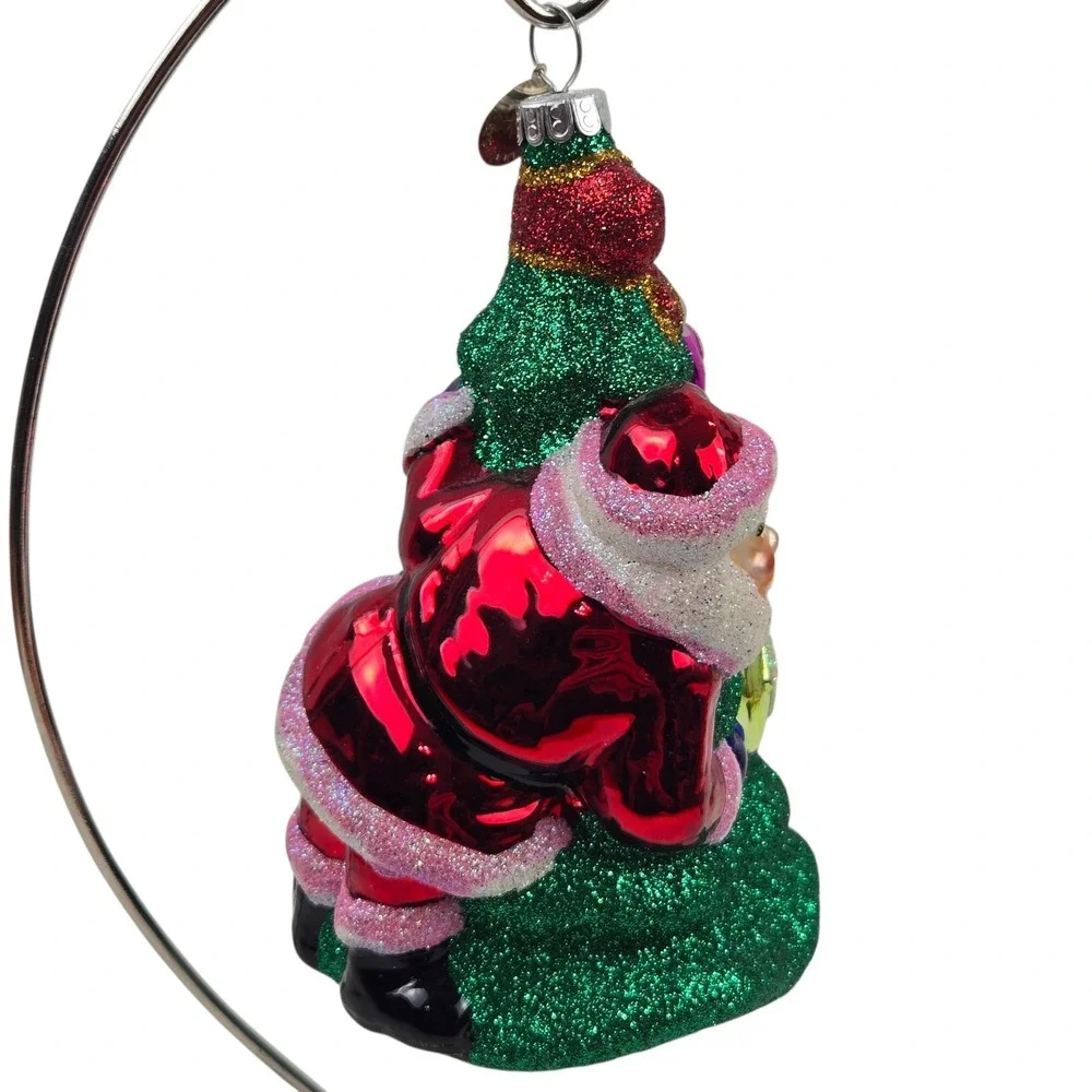 Christopher Radko 2014 Santa Claus Behind Christmas Tree 6